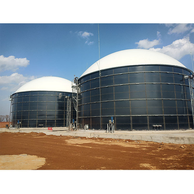 Стекло для хранения биогаза, сплавленное с стальным баком для анаэробного реактора с двойной мембраной